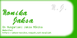 monika jaksa business card