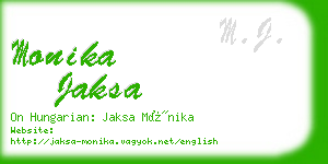 monika jaksa business card